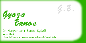 gyozo banos business card