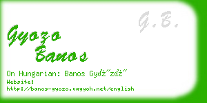 gyozo banos business card